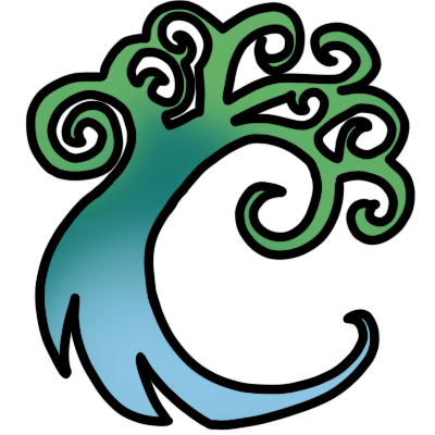 Emblem of the Simic Combine, the blue and green guild, from Magic: the Gathering.